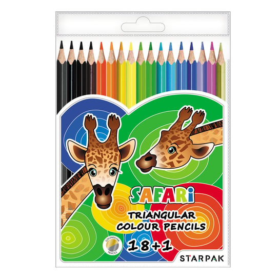 Kredki ołówkowe, Safari, 18 sztuk Starpak