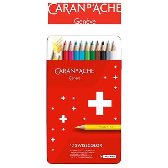 Kredki ołówkowe, Swisscolor, 12 kolorów CARAN D'ACHE