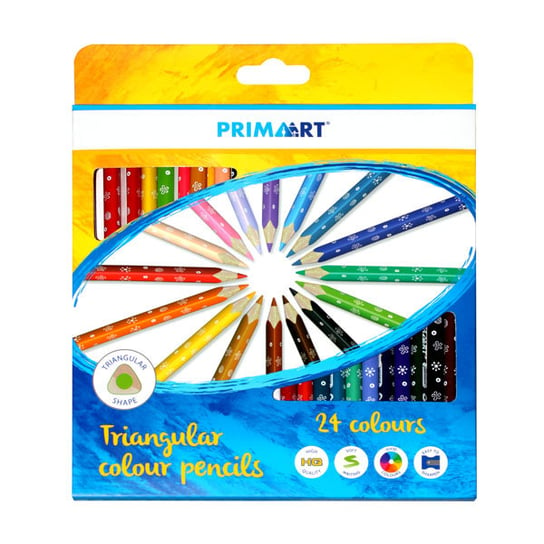 Kredki ołówkowe, trójkątne, 24 kolory Prima Art