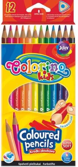 Kredki ołówkowe, trójkątne Colorino kids, 12 kolorów Colorino