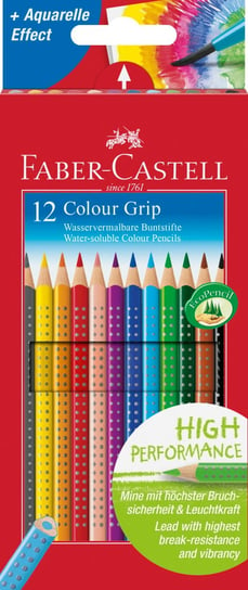 Kredki Ołówkowe Trójkątne Grip Faber Castell 12 Kolorów Faber-Castell