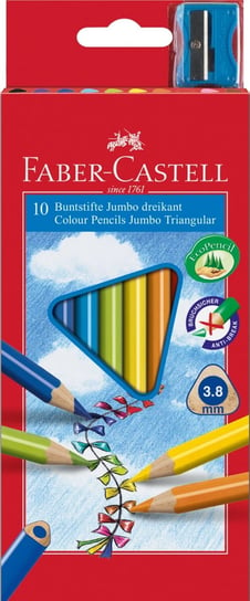 Kredki Ołówkowe Trójkątne Junior Grip Faber Castell 10 Kolorów Faber-Castell