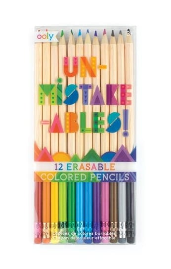 Kredki ołówkowe z gumką, 12 kolorów Kolorowe Baloniki