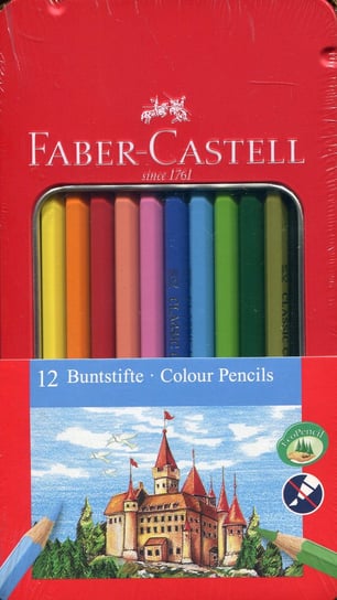 Kredki ołówkowe, zamek, 12 kolorów Faber-Castell
