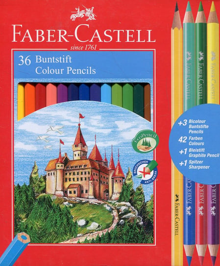 Kredki ołówkowe Zamek, 42 kolorów Faber-Castell