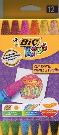 Kredki pastele olejne, Bic Kids, 12 kolorów BIC