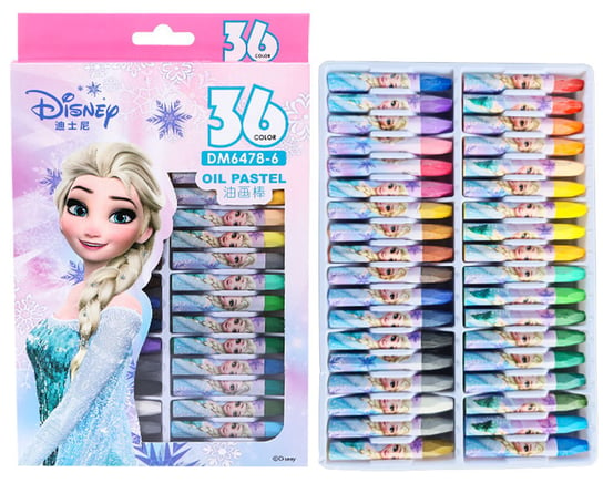 Kredki pastelowe FROZEN 36szt olejowe KRAINA LODU dla dziewczynki dzieci Jelly Pens