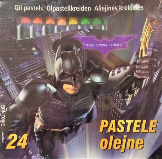Kredki pastelowe, olejne, 24 kolory, Batman 