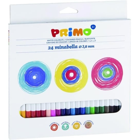 Kredki PRIMO, różne kolory, 3,8 mm, opakowanie 24 szt Inna marka