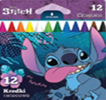 Kredki świecowe 12 kol. Stitch Colorino