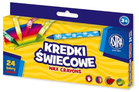 Kredki Świecowe 24 Kolory, Astra, 1szt. Astra