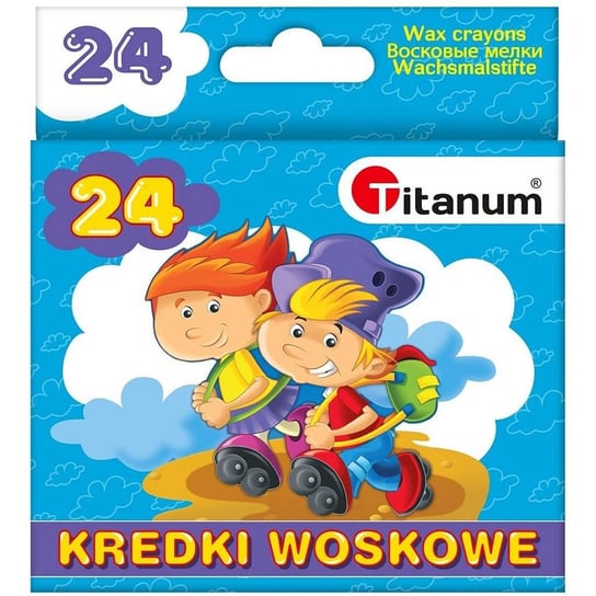 Kredki świecowe 24 kolory TITANIUM