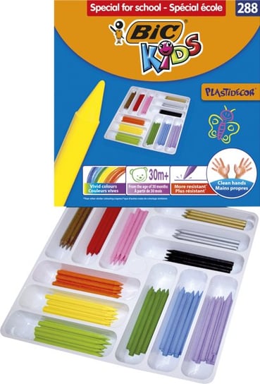 Kredki Świecowe 288 Sztuk 12 Kol Plastidecor BIC BIC