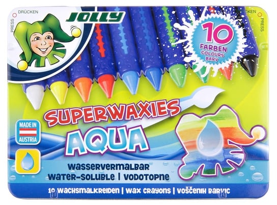 Kredki świecowe Aqua, 10 kolorów Jolly