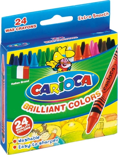 Kredki świecowe, Carioca, 24 kolory KW Trade