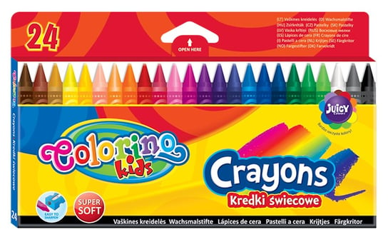 Kredki świecowe, Colorino Kids, 24 kolory Colorino