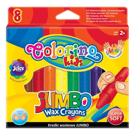 Kredki świecowe, Colorino Kids, 8 kolorów Colorino