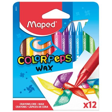 Kredki świecowe, Colorpeps, 12 kolorów Maped