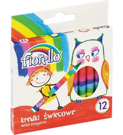 Kredki świecowe dla dzieci szkolne wyraziste 12 kolorów Fiorello Inna marka