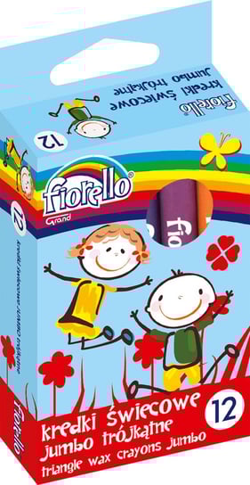 Kredki świecowe, Jumbo, 12 kolorów Fiorello