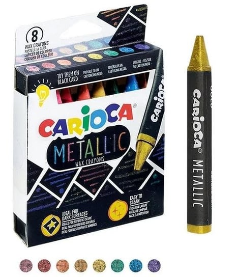 Kredki Świecowe Metaliczne Carioca 8K Carioca