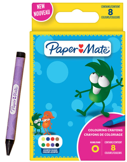 Kredki Świecowe Paper Mate 8 kolorów - 2168273 Paper Mate
