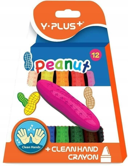 Kredki świecowe, Peanut 12 kolorów, Y-Plus Y-Plus