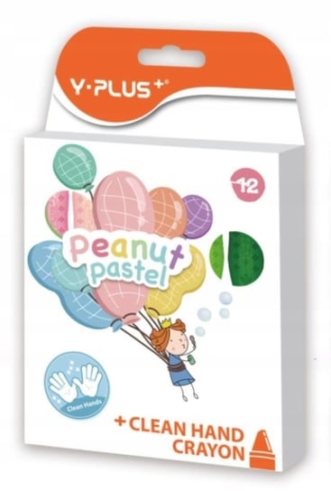 Kredki Świecowe Peanut Pastel 12 Kolorów, Y-Plus Y-Plus