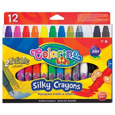Kredki świecowe, żelowe, Colorino kids, 12 kolorów Colorino