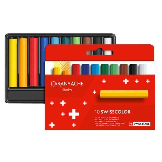 Kredki Swisscolor, woskowe, 10 lolorów CARAN D'ACHE