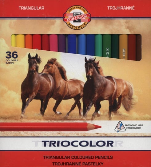 Kredki Triocolor, 36 kolorów Koh-I-Noor