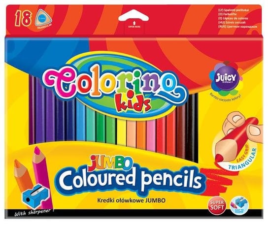 Kredki trójkątne, Colorino Kids, 18 kolorów Patio