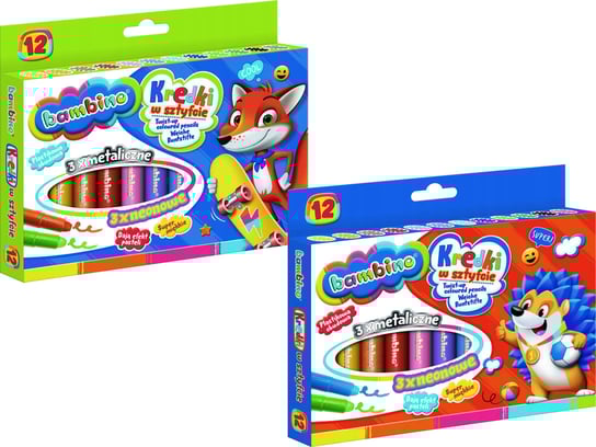 Kredki w sztyfcie Bambino 12 sztuk Bambino