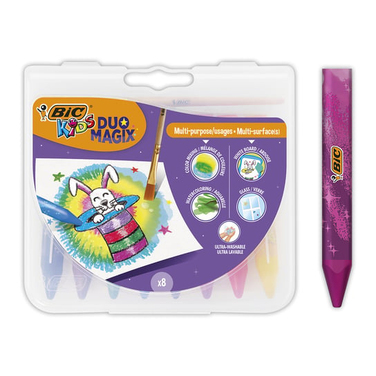 Kredki wielozadaniowe Duo Magix, 8 sztuk BIC