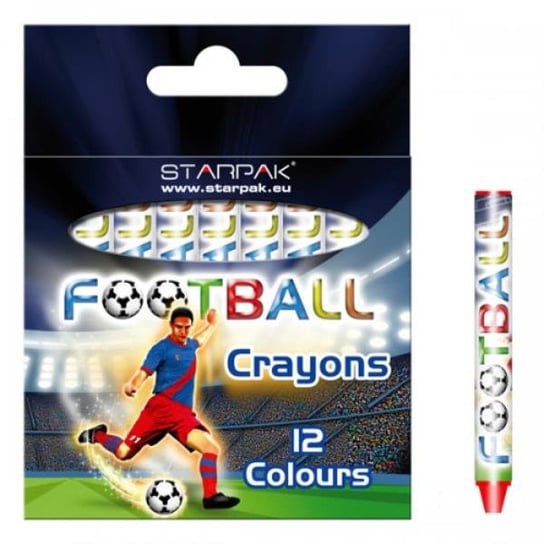 Kredki woskowe, Football, 12 kolorów Starpak