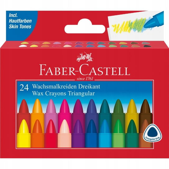 Kredki woskowe świecowe FABER CASTELL 24 kolory Faber-Castell