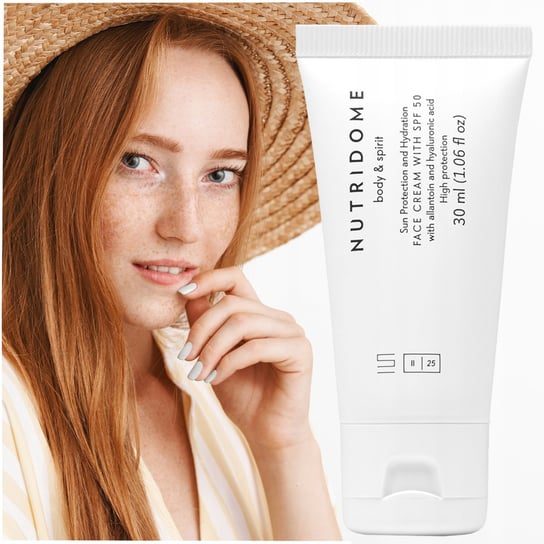 KREM do twarzy z FILTREM SPF 50 do twarzy z alantoiną NAWIŻAJĄCY NUTRIDOME Nutridome