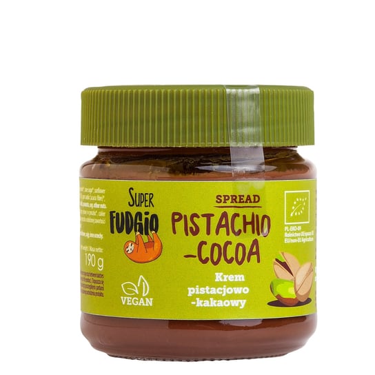 Krem pistacjowo-kakaowy bezglutenowy bio Super Fudgio 190 g SUPER FUDGIO