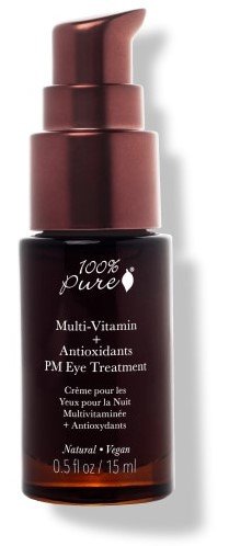 Krem pod oczy - 100% Pure Multi-Vitamin + Antioxidants PM Eye Treatment 100% Pure