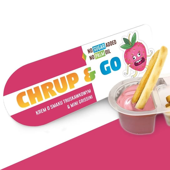 Krem truskawkowy z paluszkami chlebowymi bez dodatku cukru Chrup&Go 22g - CD Inna marka
