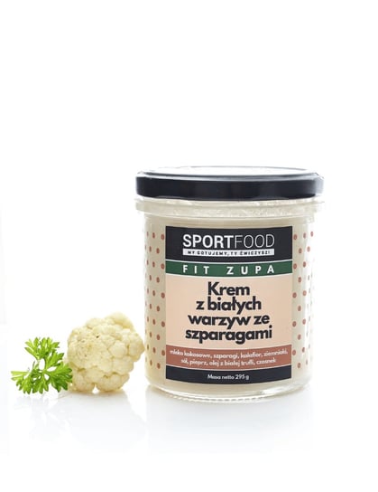 Krem z białych warzyw ze szparagami, SportFood, niepasteryzowany, Coldpress, 5x295 ml SportFood