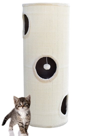 Kremowy drapak tunel dla kota 100 cm BB-Shop