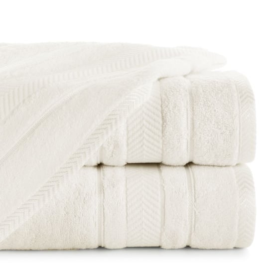Kremowy ręcznik bawełna delikatny wzór RONI 50x90  EUROFIRANY Eurofirany