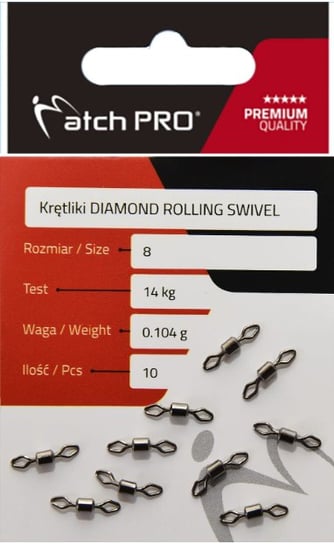 Krętliki Matchpro Diamond Rolling Swivel R. 12 Inna marka