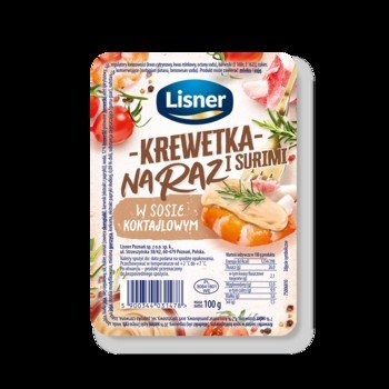 Krewetka na raz i surimi w sosie koktajlowym Lisner 100g Inna marka