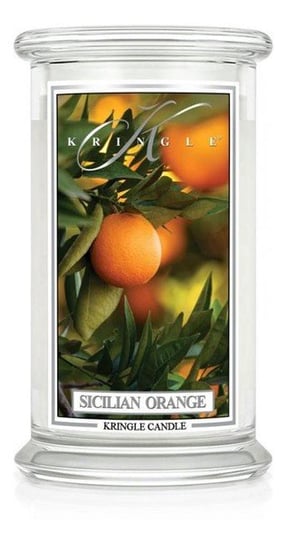 Kringle Candle Duża Świeca Zapachowa Z Dwoma Knotami Sicilian Orange 623G Kringle Candle