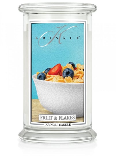 Kringle Candle - Fruit & Flakes - Duży, Klasyczny Słoik (623G) Z 2 Knotami Kringle Candle