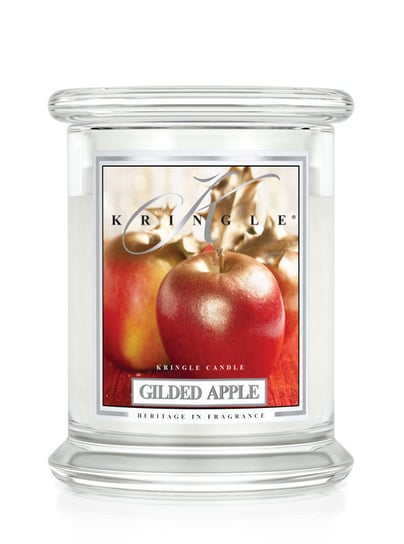 Kringle Candle, Gilded Apple, świeca zapachowa, średni słoik, 2 knoty Kringle Candle