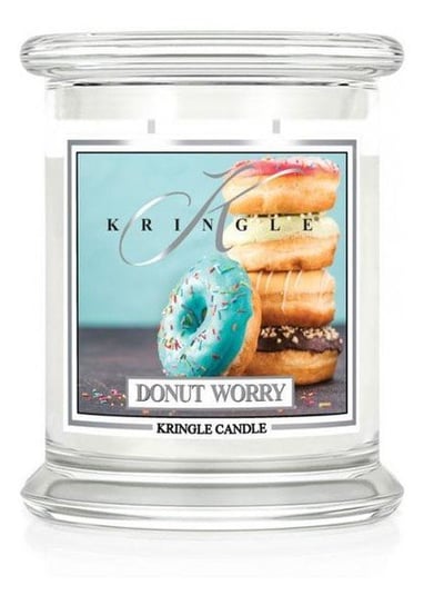 Kringle Candle Średnia Świeca Zapachowa Z Dwoma Knotami Donut Worry 411G Kringle Candle