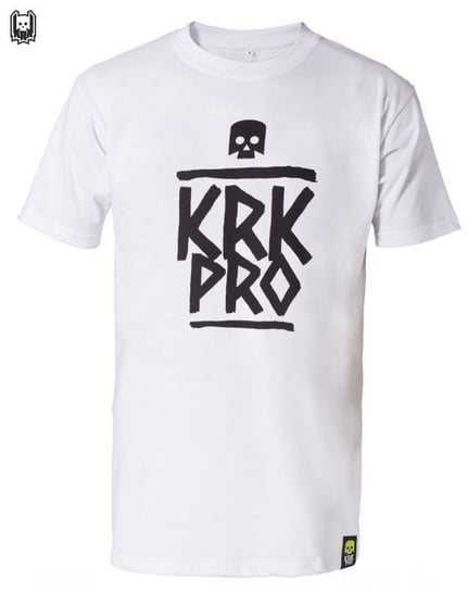 KRKpro, T-shirt rowerowy z krótkim rękawem męski, Classic, biały, rozmiar M KRKpro